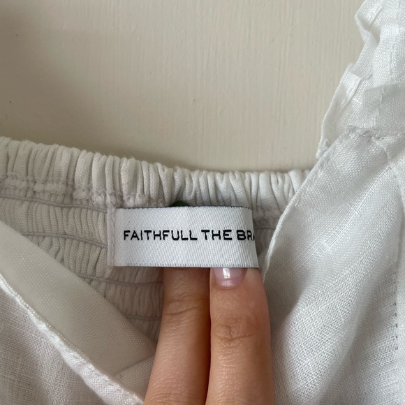 Sold | Faithful the Brand | White Barnette Puff Sleeve Top - Picture 5 of 8
